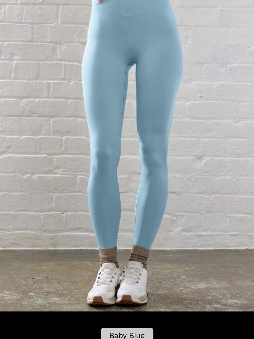 Women's High-Waist Baby Blue Leggings